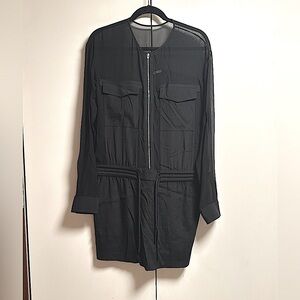 T by Alexander Wang Black Silk Minidress